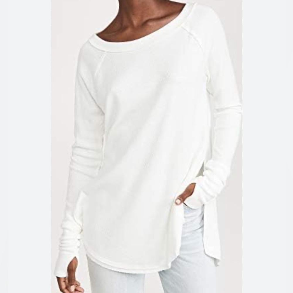 Free People We The Free Snowy Thermal 6pm Long Sleeve Tunic Size Small - Picture 5 of 8